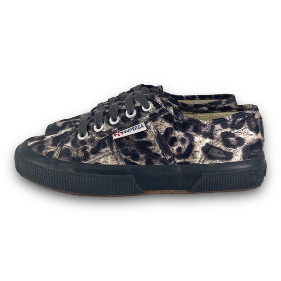 Superga Leopard Print Casual Sneakers S009KWO Lace Up Shoes Multicolor Women 6 - Picture 2 of 9